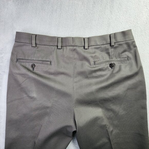 Brooks Brothers Pants Mens 37 x 30 Gray Advantage Eilliot Pleated Cotton Office - Picture 8 of 11